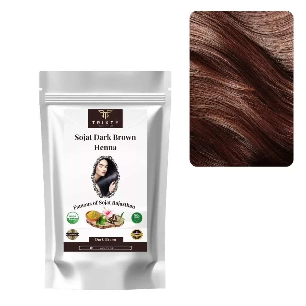Herbal Dark Brown Henna Powder Hair Color Dye Plat base USDA Certified 30 gm 1Pc