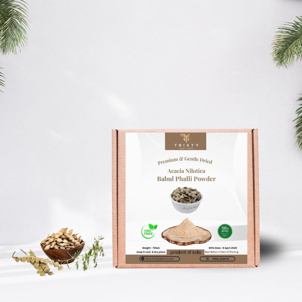 Pure Acacia Nilotica Babul Phalli Powder Keekar Phali Vachellia Nilotica 100gm